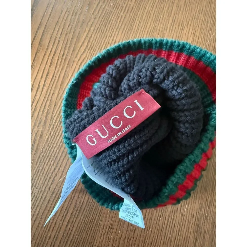 GUCCI WOOL KNIT HAT (m) like new - Picture 3 of 8